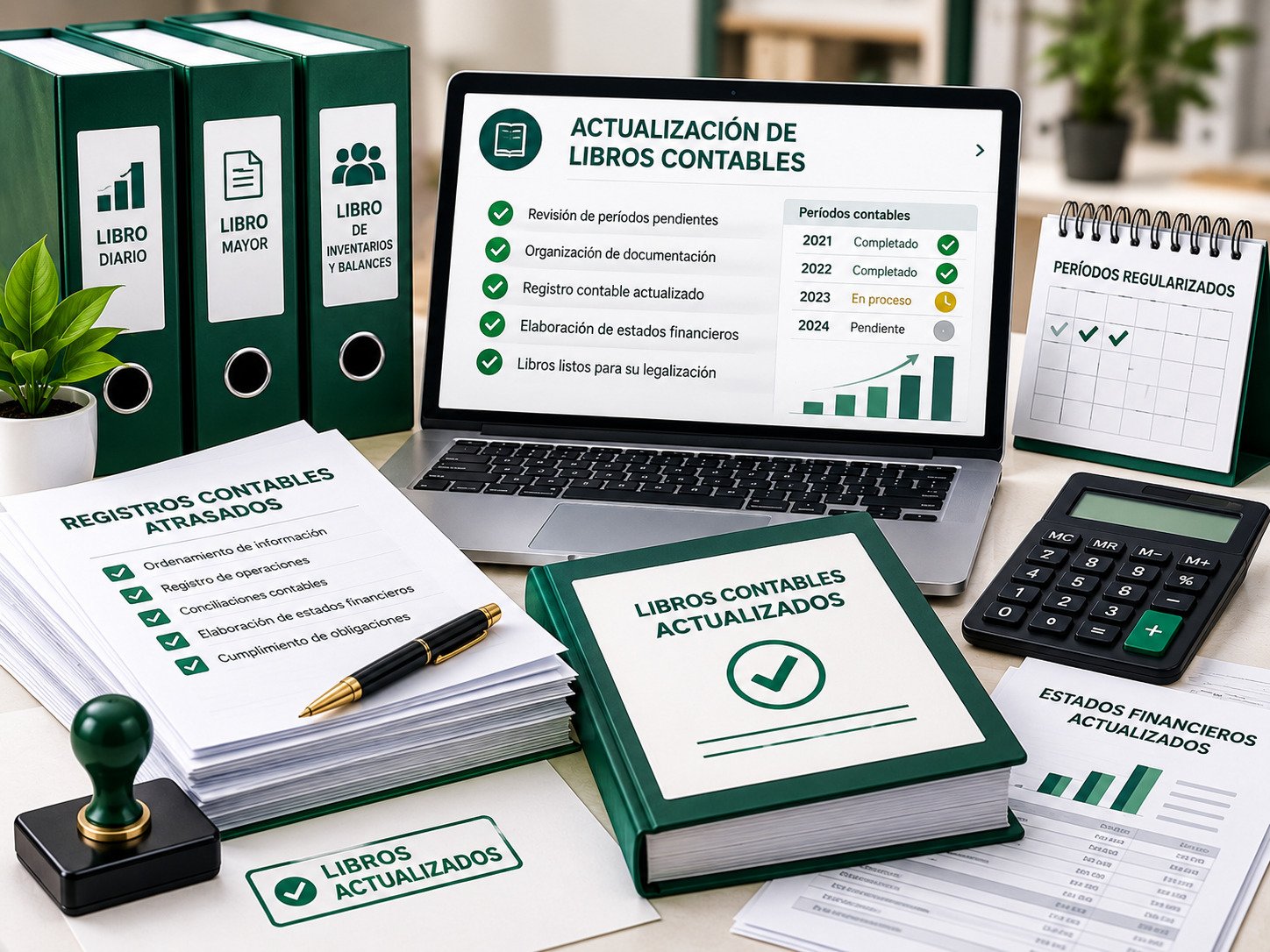 Actualización de libros contables atrasados