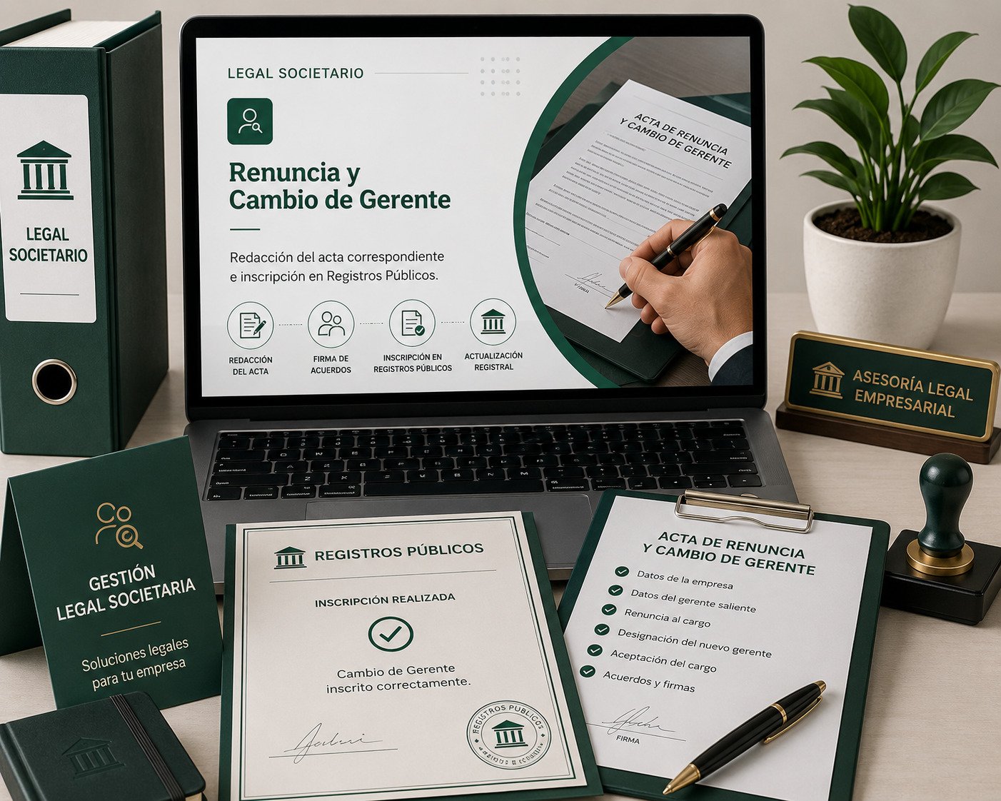 Renuncia y Cambio de Gerente